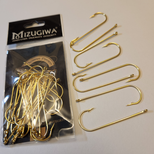 (100) 3/0 Aberdeen Gold Hooks